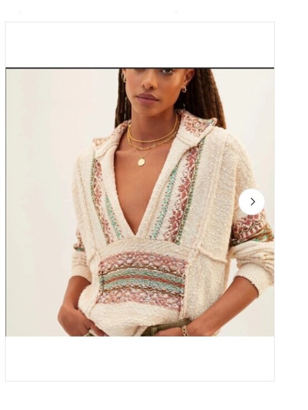 Pilcro Anthropologie coastal pullover V-neck size XL